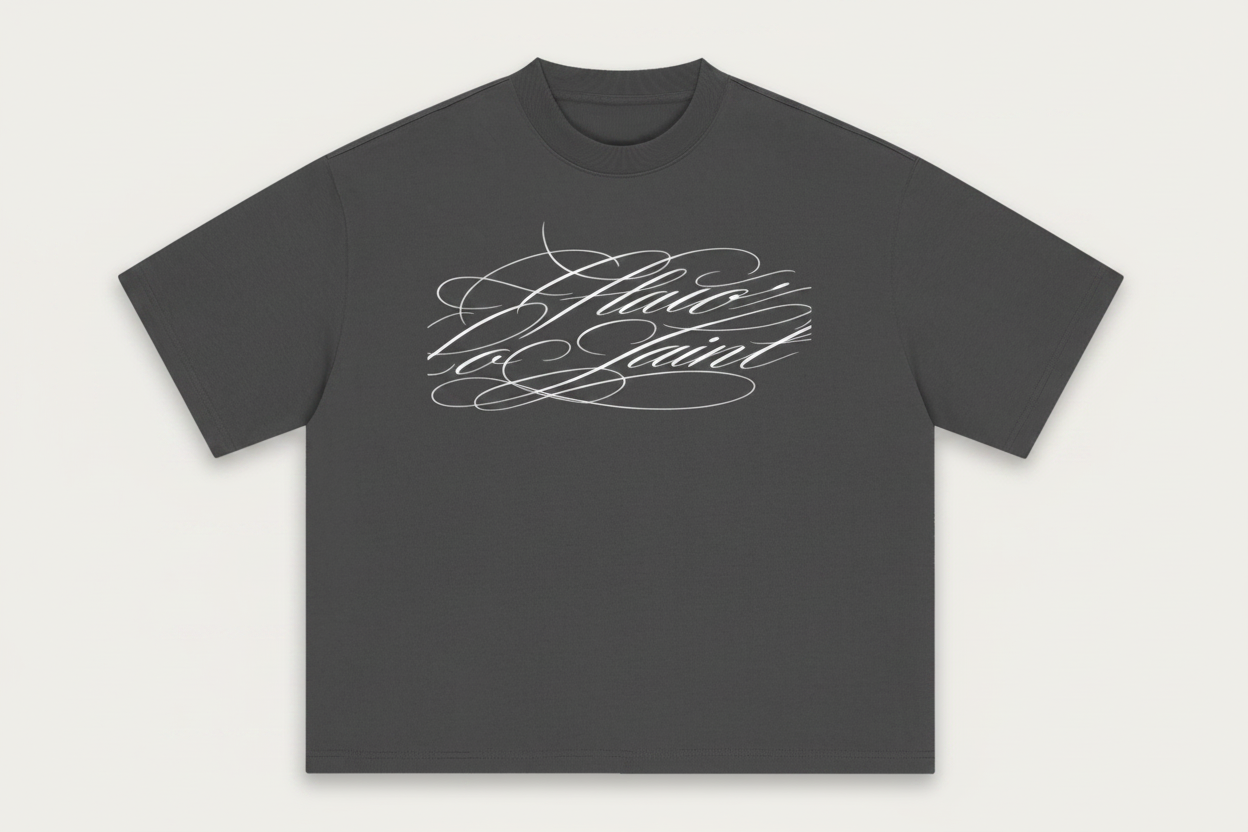 Cursive Halo Saint Boxy Tee